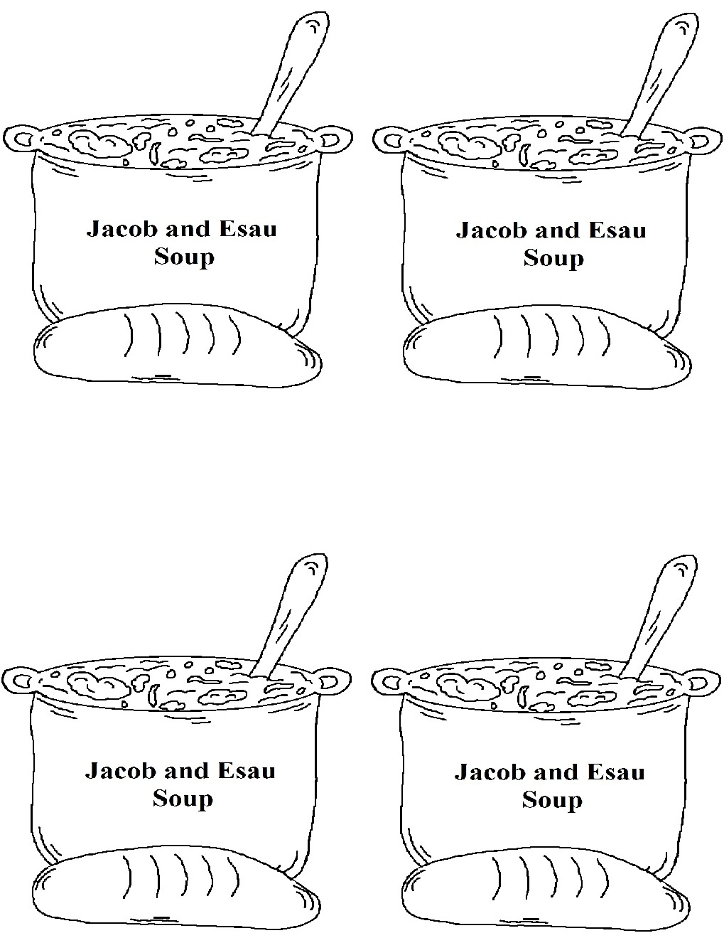 Jacob And Esau Printable Coloring Pages